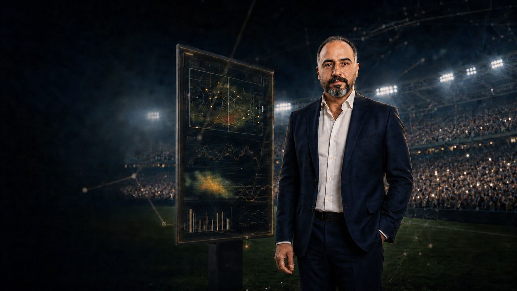 Masoud Rahmani in a stadium analysis environment